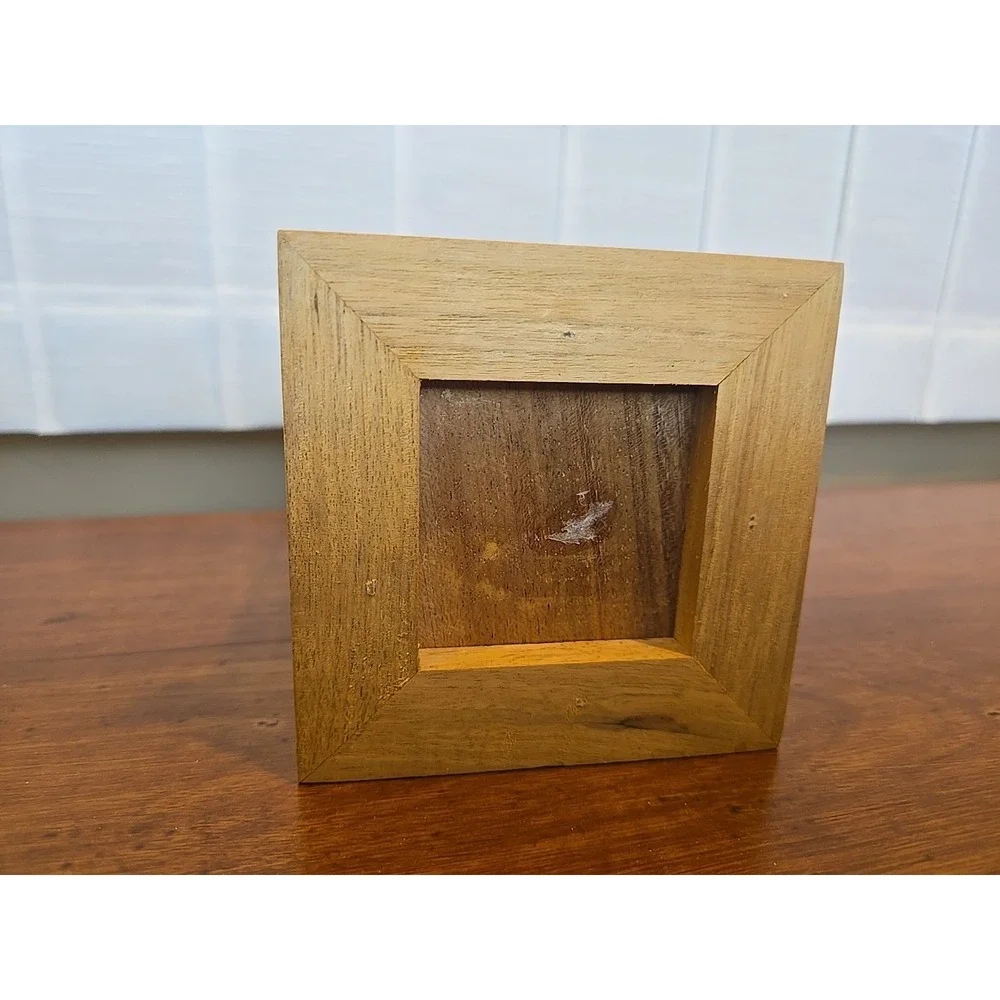 Vtg Wooden Wood Caddy Pencil Holder Container 5 1/4